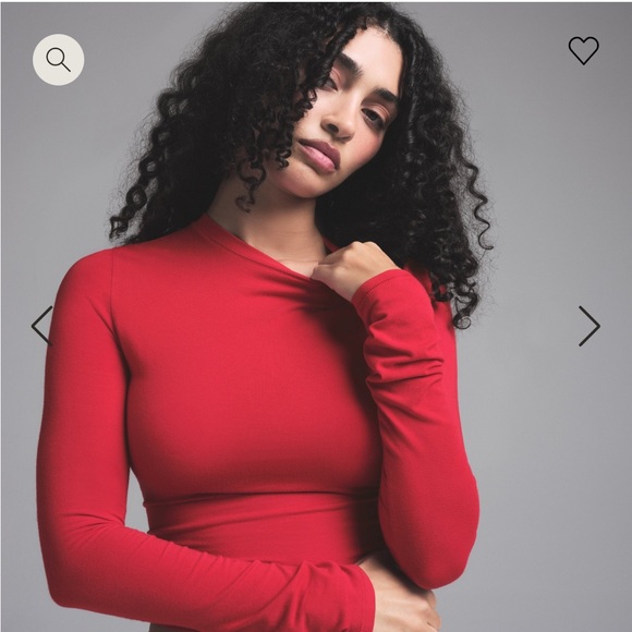 SKIMS COTTON JERSEY LONG SLEEVE T-SHIRT - Picture 2 of 10